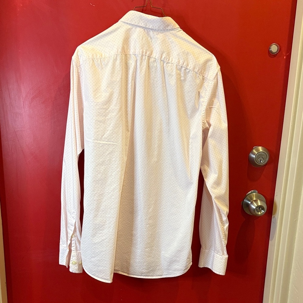 Banana Republic Light Cream Casual Button-Down Shirt size 15/15.5 - Picture 3 of 7